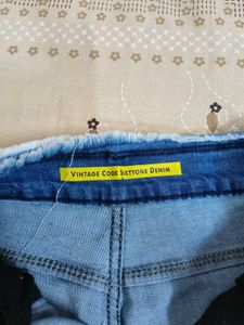 Ripped Hem Denim Jeans