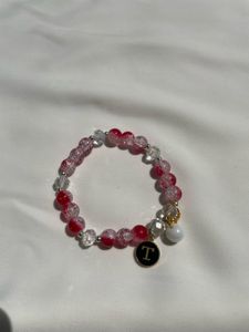 Strechible Stone Alphabet Bracelet