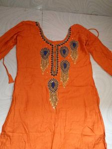 Peach &amp; Blue Kurti