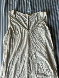 White Embellished Tank Top