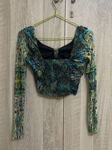 Patterned Long Sleeve Top