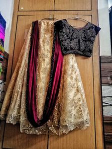 Branded Desinger Heavy Work Lehenga With Cancan