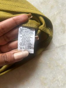 Olive Puff Sleeve Top