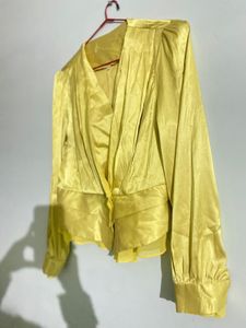 Yellow Peplum Top