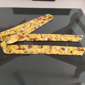 Yellow Printed Flair Dress - Used Only Once