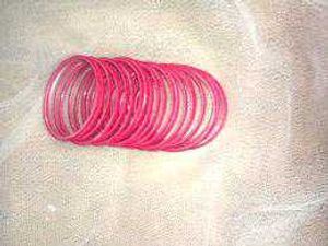 Pink velvet Bangles
