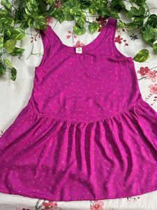 Girls’ Purple Floral Sleeveless Dress