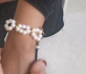 Pearl Jewellery Necklace, Earrings And Braslet