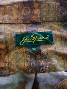 vintage Patterned Button-Up Shirt