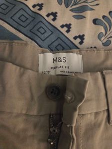 Khaki Straight Leg Pants