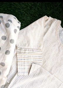 Khadi Cotton Cream Color Kurta Set New Branded