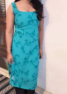 Blue Embroidered Kurta (item 4)