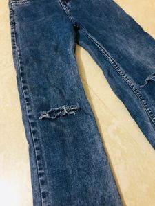 Acid Wash High-Waisted Jeans