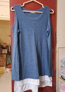 ARDENE Blue Off Shoulder Dress
