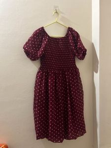 Charming Polka Dot Midi Dress