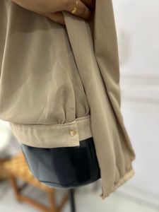Tan Long Sleeve Blouse