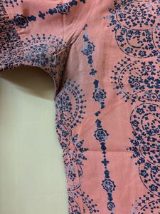 Peach Printed Top