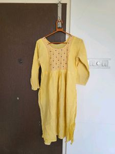 Yellow Embroidered Tunic