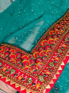 Elegant Green net  Saree