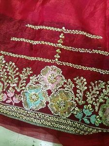 Gorgeous Red Embroidered with handwork Blouse