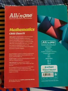 Mathematics Class 9 NCERT+ Arihant Guide.