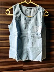 Denim Colour Sleevless Top