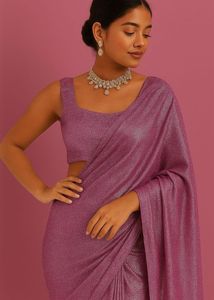 Sparkling pink sari with blouse