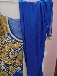 Elegant Blue Embroidered Kurta Set