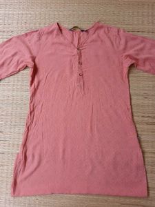 AVAASA PEACH KURTHI TOP | Size - S 87cm - ₹99 Only