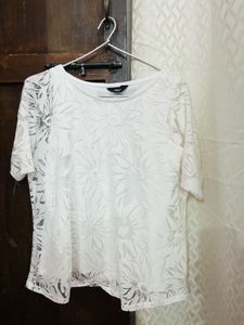 White Floral Lace Top