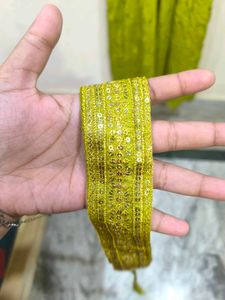 Green kamarbandh Anarkali
