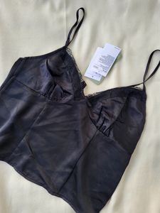 H&M Lace Satin Top