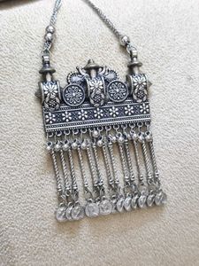 Long Oxidised Necklace
