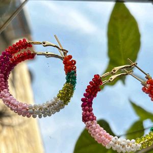 Handmade Colourful Blast Hoops 🥀