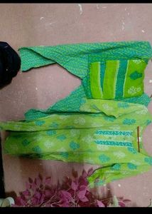 Green Printed Kurta Set