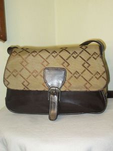 Brown Patterned Handbag