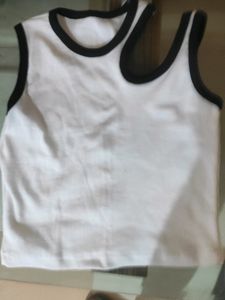 White Crop Tank Top