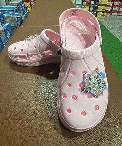 Pink Clogs with Charms