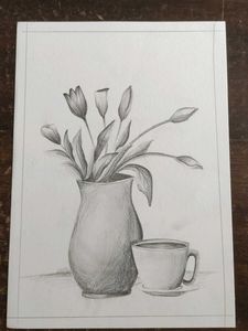 Pencil Sketch of Musical Instruments