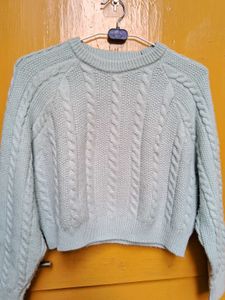 Pastel Green Knitted Pullover
