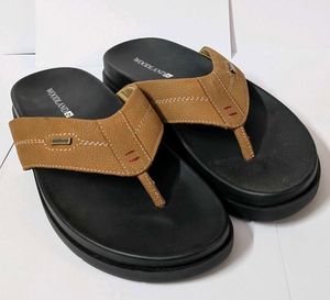 Woodland Leather Flip Flops Size 6
