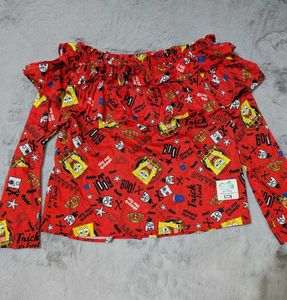 Vintage -Inspired SpongeBob Shoulder Top
