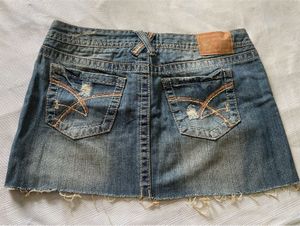 Distressed Denim Mini Skirt