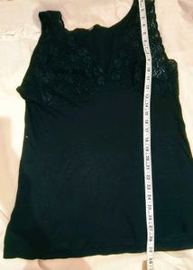 Black Lace Sleeveless Top