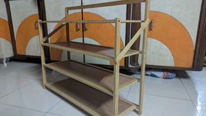 Home Essentials Wooden Foldable Shoe Rack