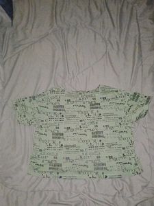 Patterned crop T-shirt