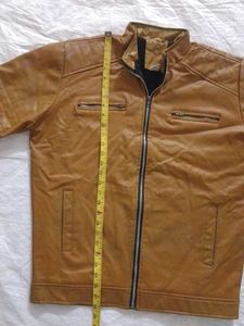 Brown Faux Leather Jacket