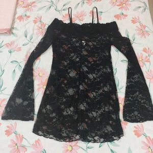 Black Lace top / Mini Dress