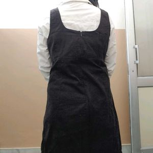 Brown Pinafore Dress