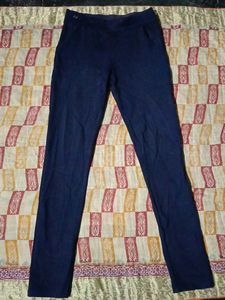 Navy Blue Slim Fit Pants
